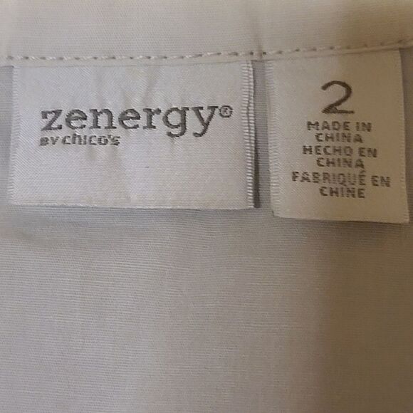 Chico's Tan Blazer Relaxed Fit with Fringe - Picture 7 of 7